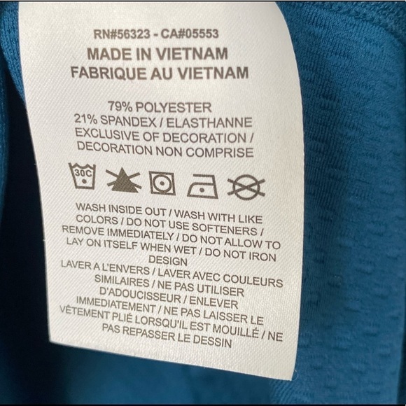 NIKE Air Blue Cropped Top Athletic Sporty Stretch Womens Large 90s Y2K Style - Picture 4 of 4